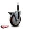 Service Caster 5'' Maroon Poly Swivel 3/4'' Expanding Stem Caster with Brake SCC-EX20S514-PPUB-MRN-PLB-34 - alternate 4